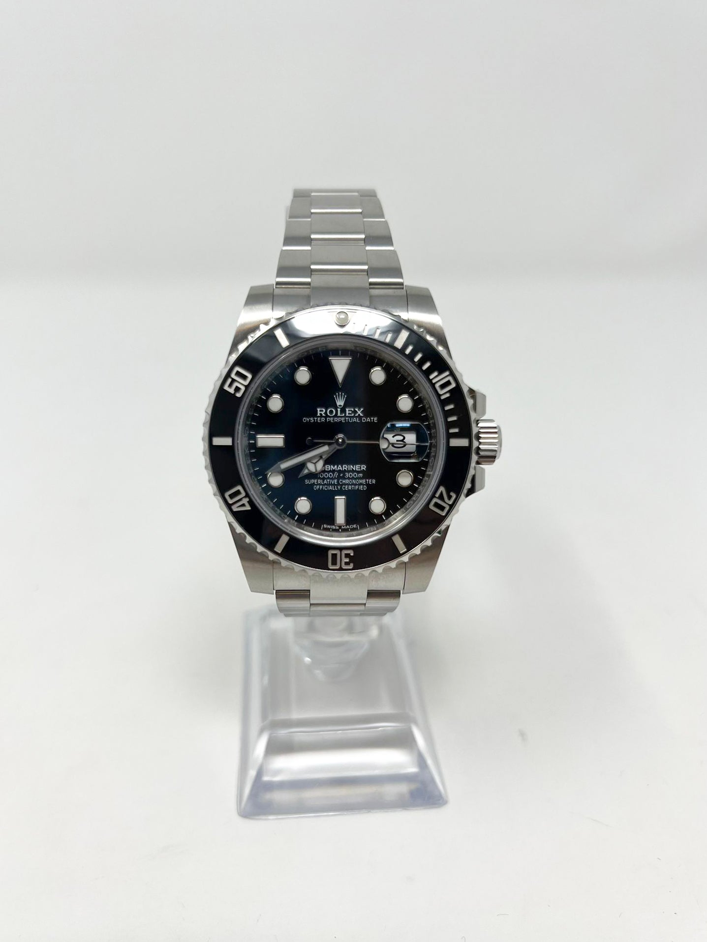 Rolex Steel Submariner Date Watch 40MM - Oyster Bracelet - Black Dial - 116610LN