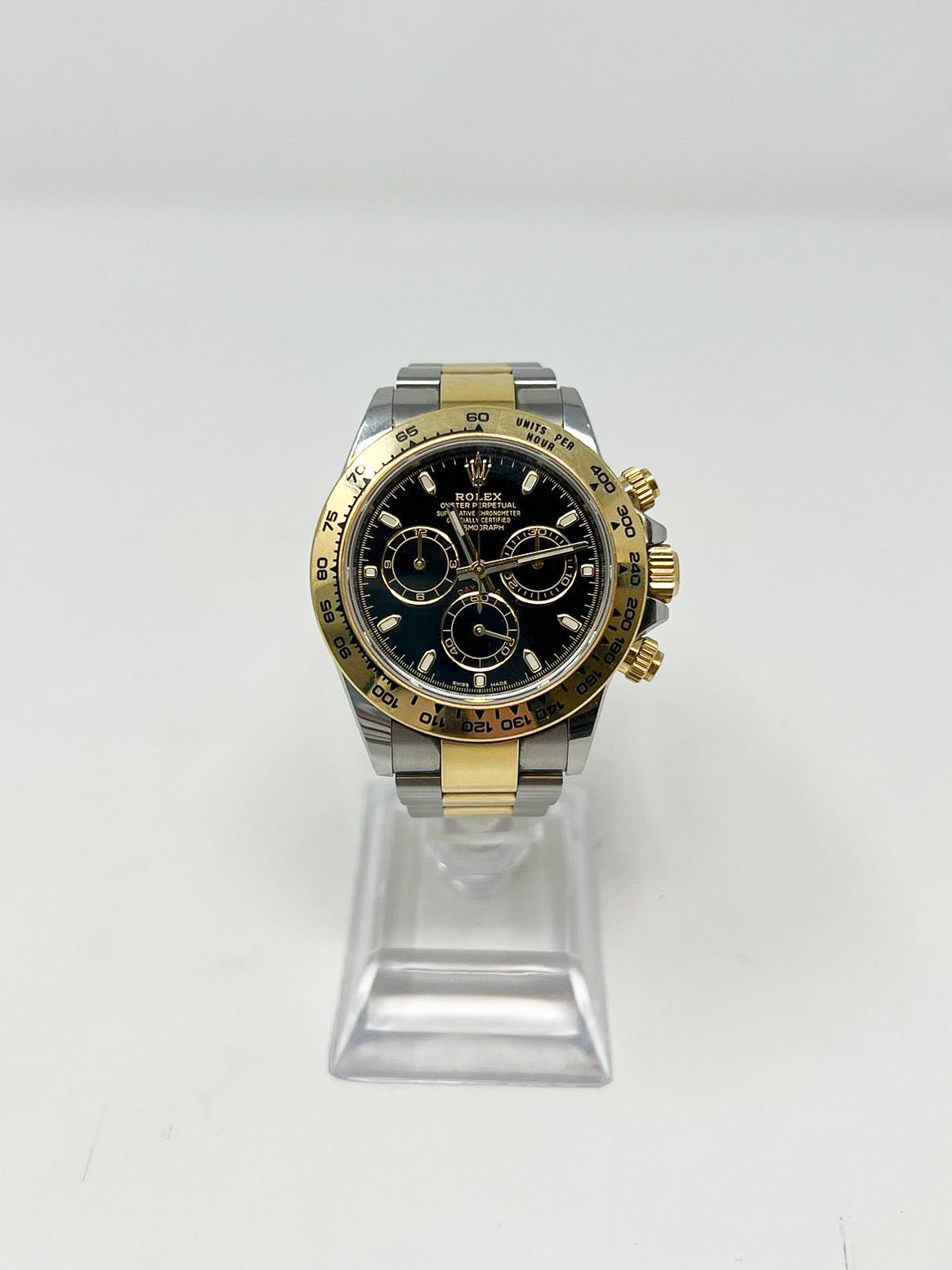 Rolex Oystersteel & Yellow Gold Daytona Watch - 40 MM - Oyster Bracelet - Black Dial - 116503 bki