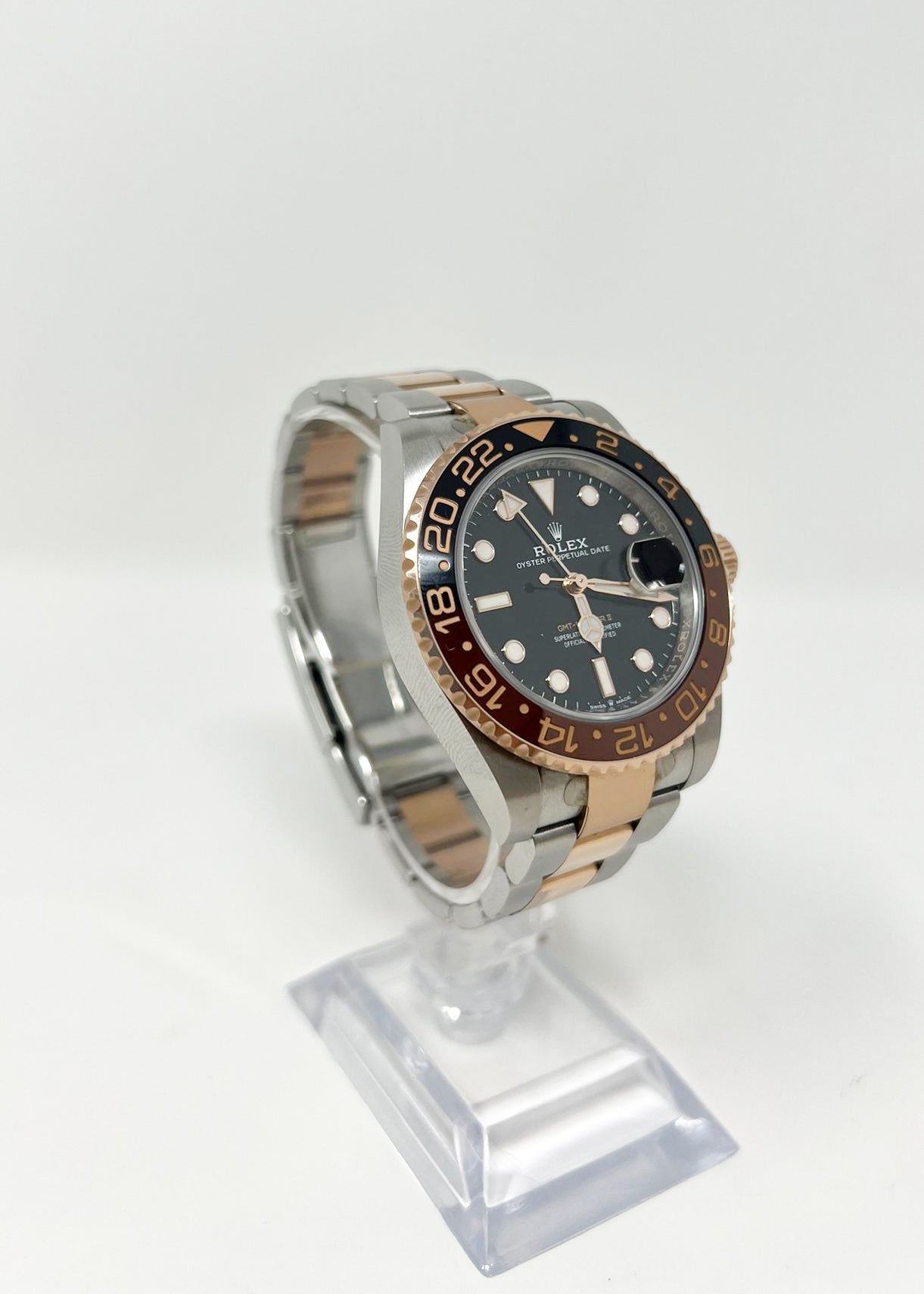 Rolex Rootbeer Stainless Steel & Everose Gold GMT-Master II Watch - 40 MM - Oyster Bracelet - Black Dial - 126711CHNR bk