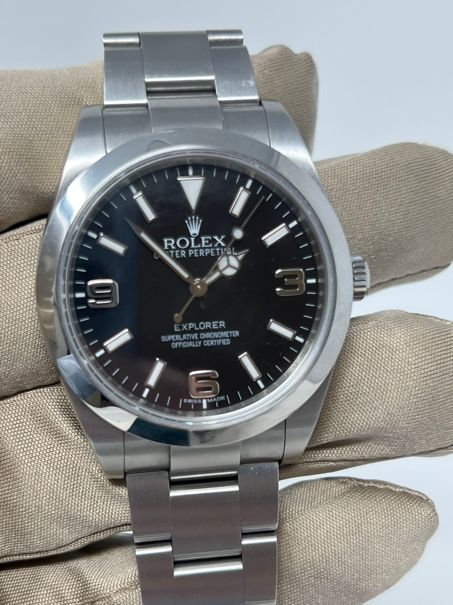 Rolex Stainless Steel Explorer  Watch - 39 MM - Oyster Bracelet - Black Dial - 214270