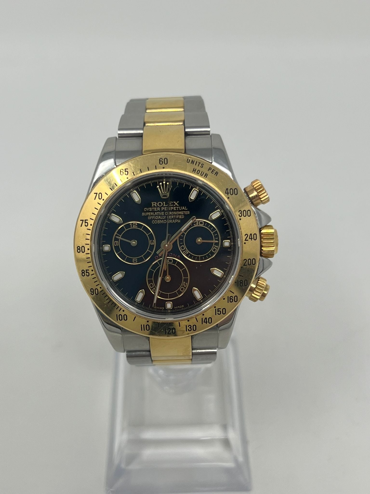 Rolex Yellow Gold And Stainless Steel Daytona 40 MM - Yellow Gold And Stainless Steel Bracelet - Black Dial - 116523 BLK