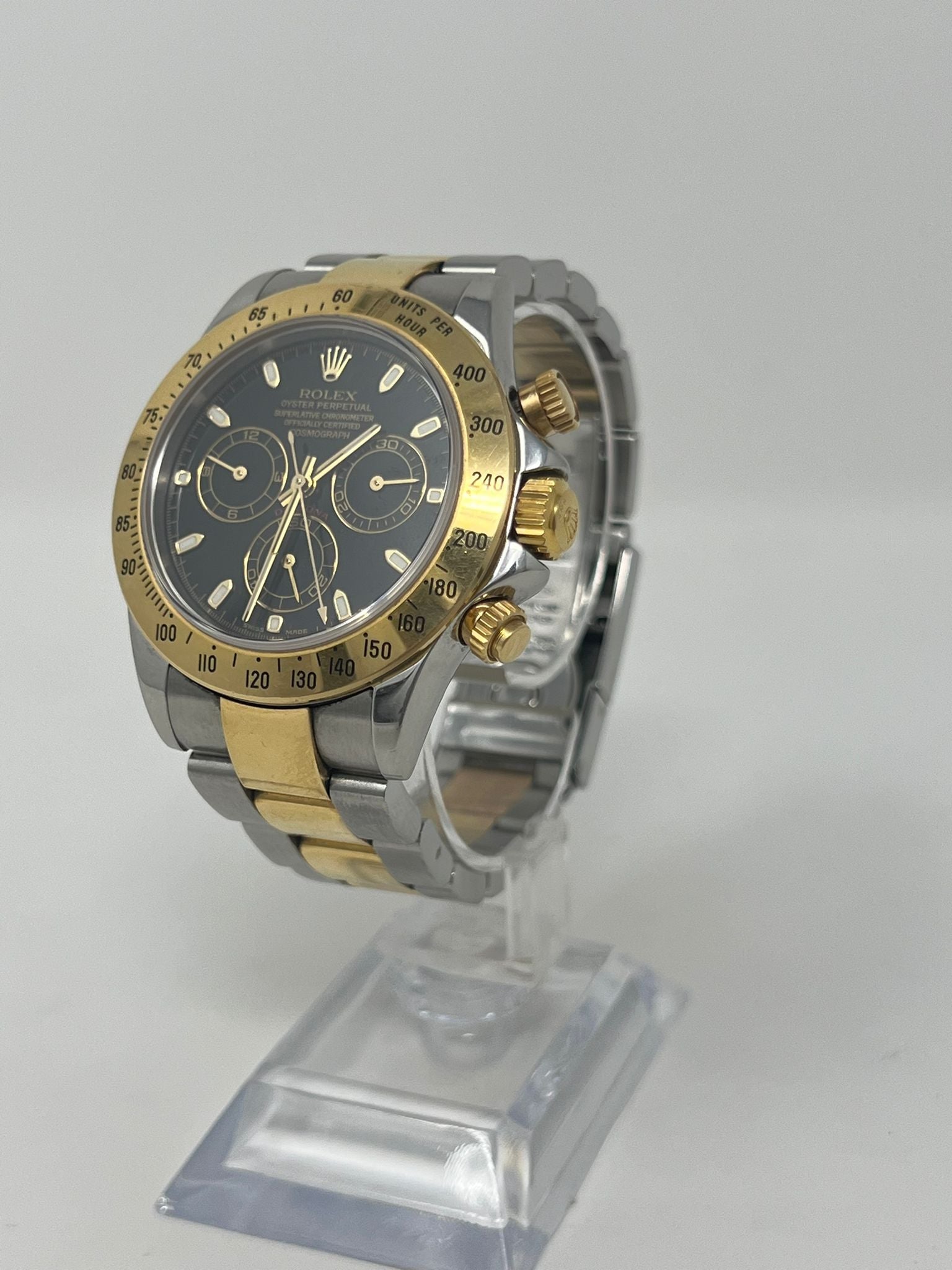 Rolex Yellow Gold And Stainless Steel Daytona 40 MM - Yellow Gold And Stainless Steel Bracelet - Black Dial - 116523 BLK