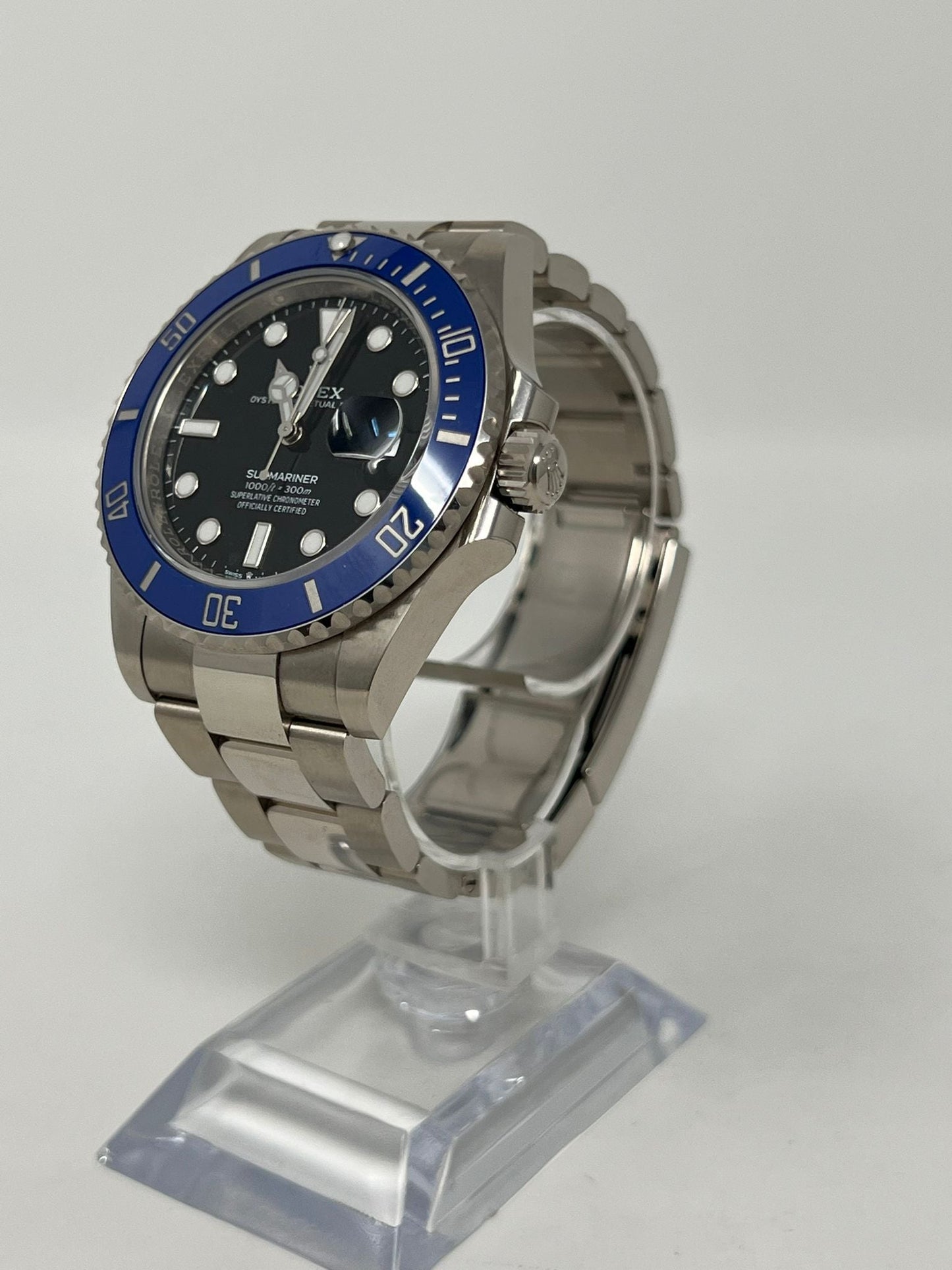 Rolex Cookie Monster White Gold Submariner Watch 41 MM - Oyster Bracelet - Black Dial - 126619LB