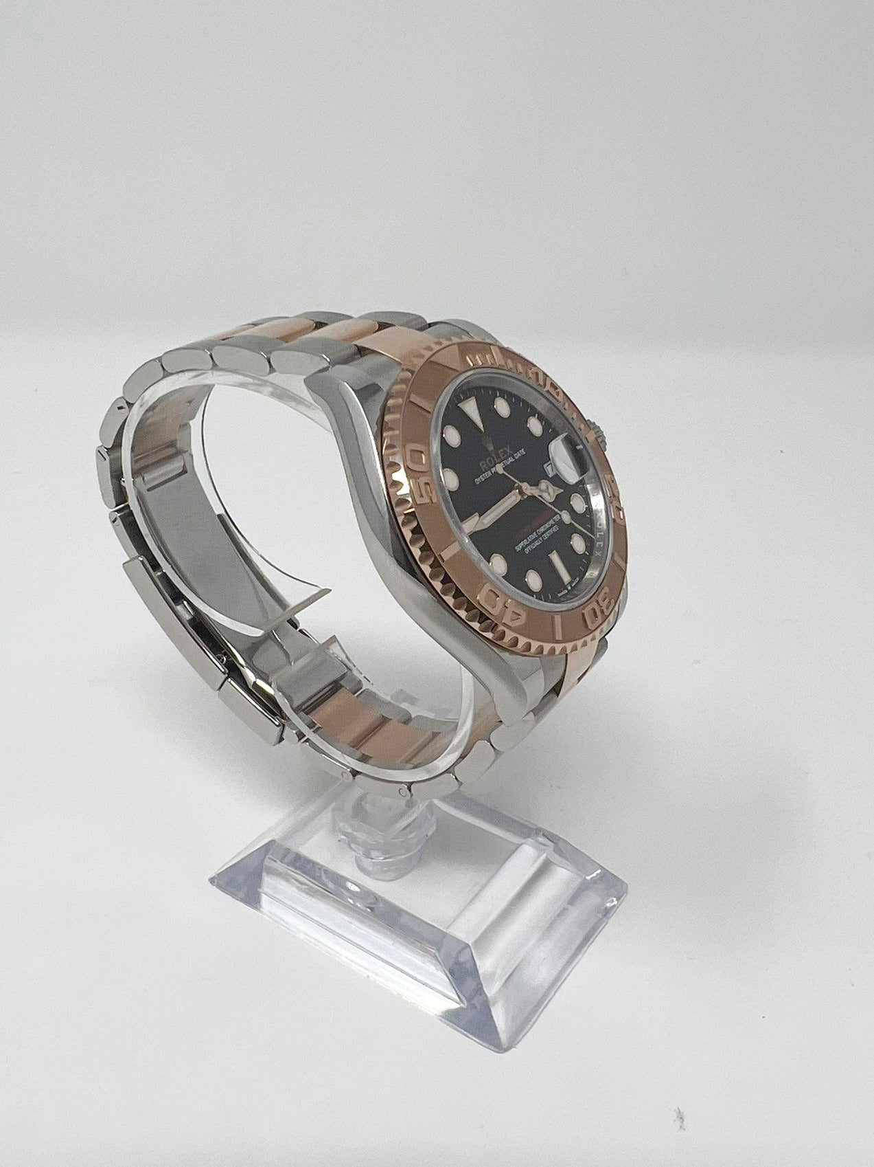 Rolex Steel and Everose Gold Yacht-Master  Watch - 40 MM - Oyster Bracelet - Black Dial - 126621 bk