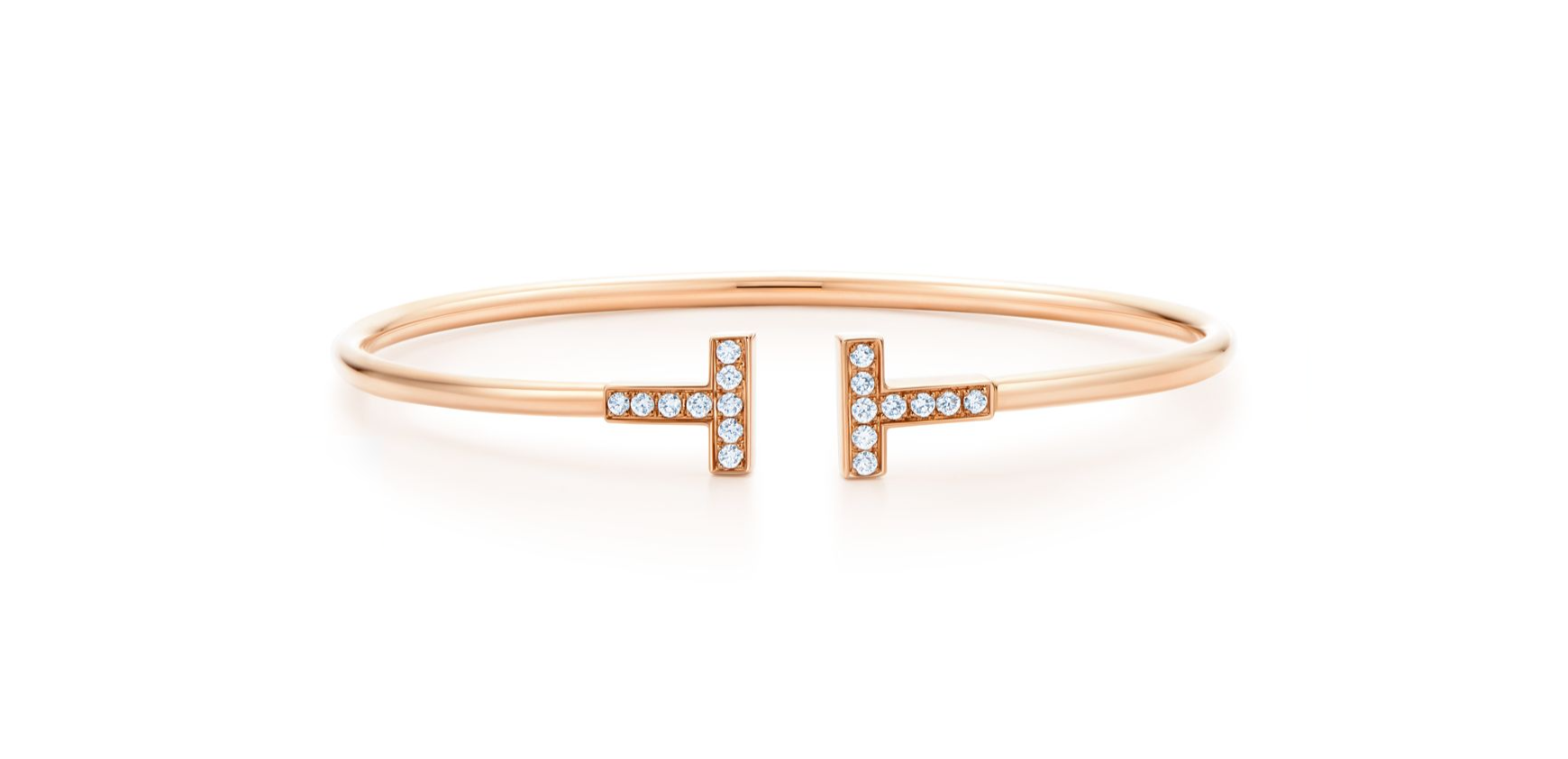 Tiffany T bracelet Pavé Diamond Wire Bangle