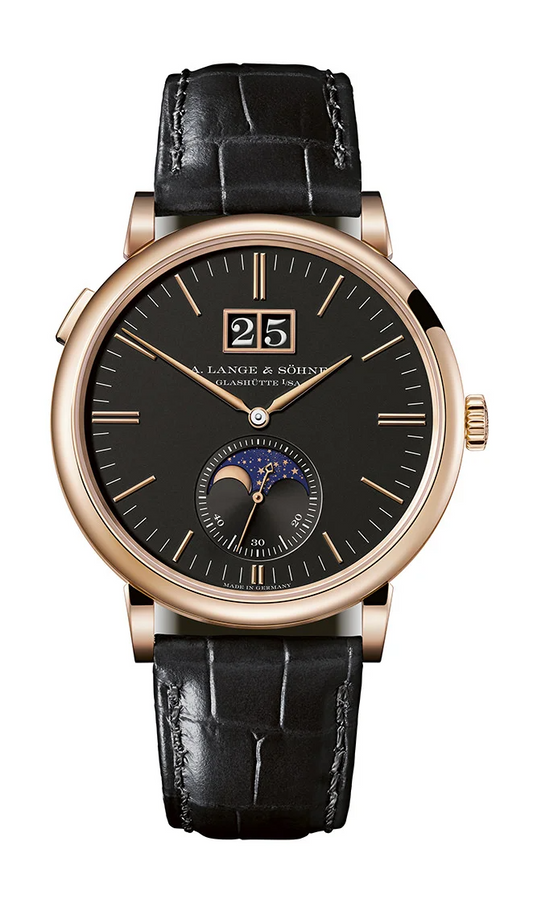 A.Lange & Söhne Saxonia Moonphase - 40 MM - Rose Gold - Black Dial - 384.031