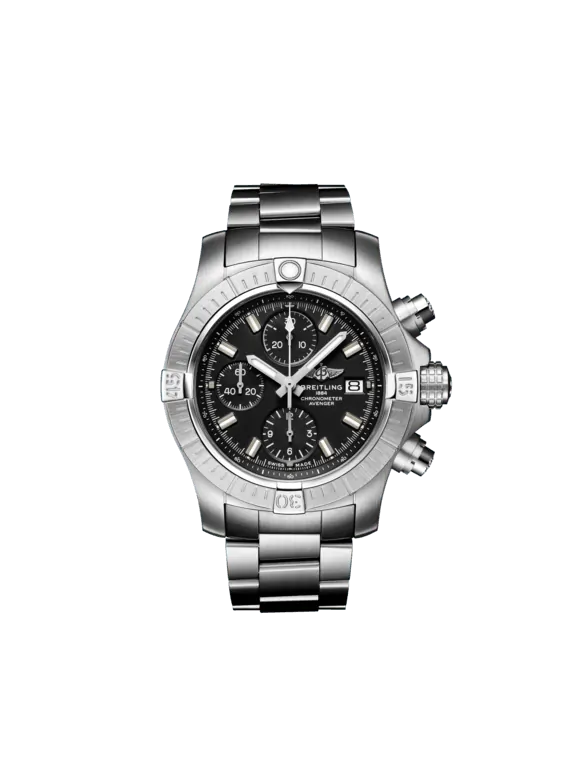 Breitling Avenger Stainless Steel 43 MM - Stainless Steel Bracelet - Black Dial - A13385101B1A1