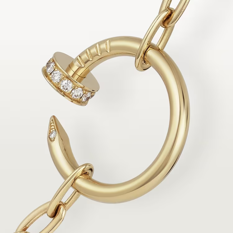 Cartier Juste Un Clou Necklace - Yellow Gold Small Diamonds - B7224904