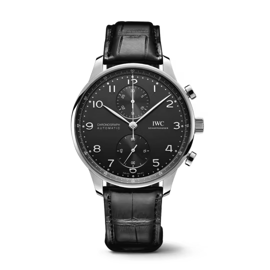 IWC Portugieser Chronograph - Stainless Steel - 41 MM - Black Dial - IW371609