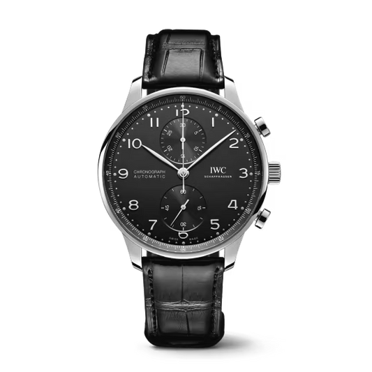 IWC Portugieser Chronograph - Stainless Steel - 41 MM - Black Dial - IW371609