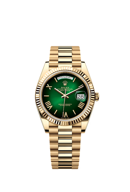 Rolex Day-Date - 40 MM - Yellow Gold - Green Dial - 228238 PGF