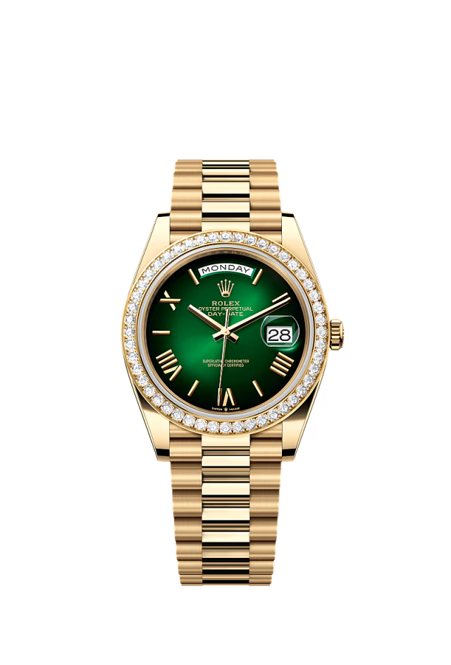 Rolex Day-Date - 40 MM - Yellow Gold - Green Shaded Dial - 228348RBR PGD