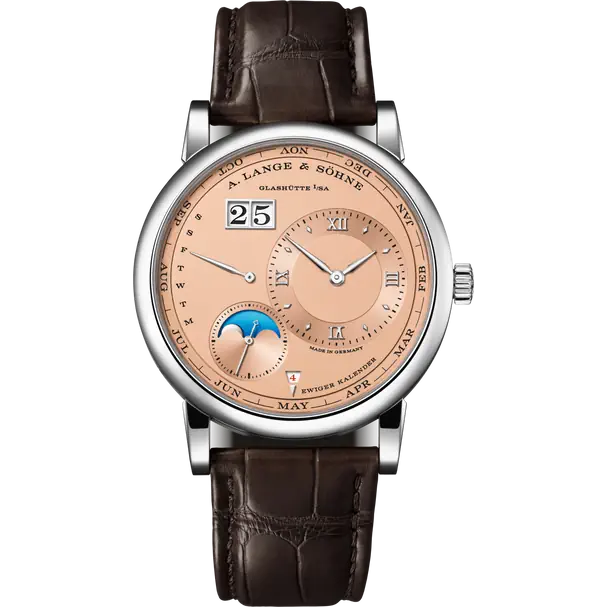 A.Lange & Söhne Lange 1 Perpetual Calendar - Moonphase - 41.9 MM - White Gold - Rose Gold Dial - 345.056 E