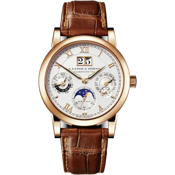 A.Lange & Söhne Rattrapante - Perpetual Calendar and Moonphase - 41.9MM - Rose Gold - Rose Dial - 421.056FE