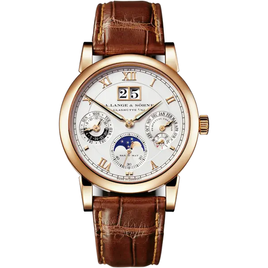 A.Lange & Söhne Rattrapante - Perpetual Calendar and Moonphase - 41.9MM - Rose Gold - Rose Dial - 421.056FE