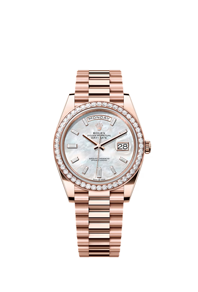 Rolex Day-Date - 40 MM - Rose Gold - White Diamond Dial - 228345RBR PMOPD