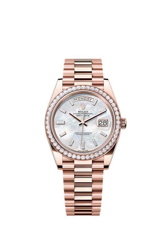 Rolex Day-Date - 40 MM - Rose Gold - White Diamond Dial - 228345RBR PMOPD