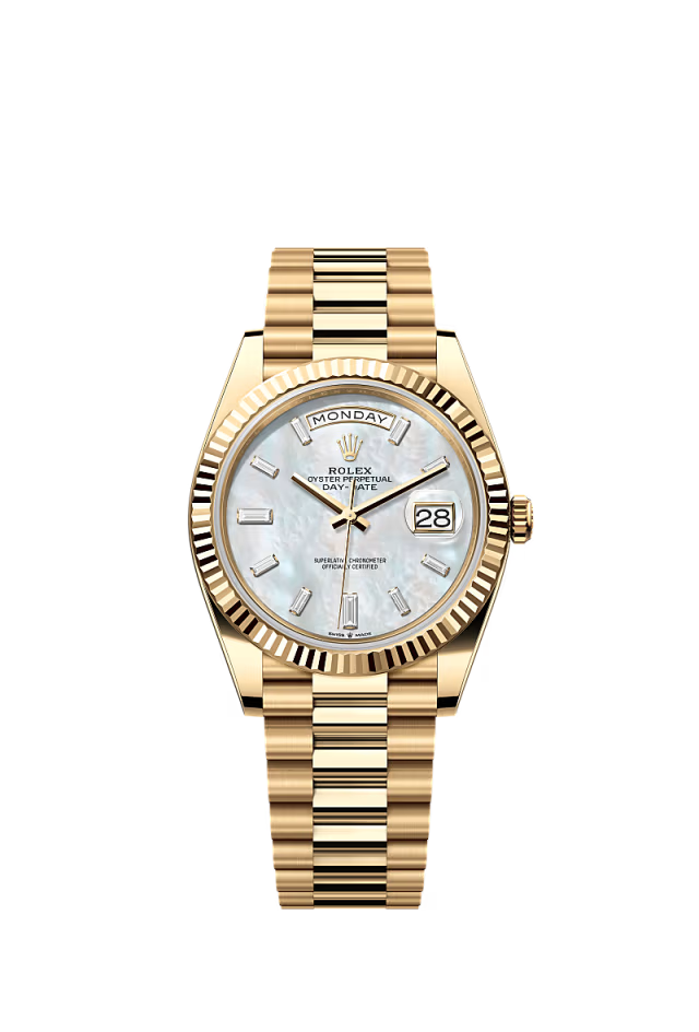 Rolex Day-Date - 40 MM - Yellow Gold - MoP White Dial - 228238 PMoPWd