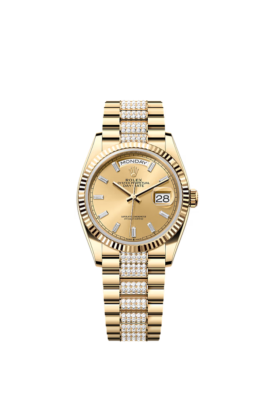 Rolex Day-Date - 36 MM - Yellow Gold - Champagne Dial - 128238 PdChd