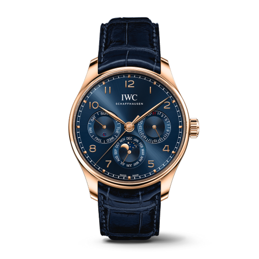 IWC Portugieser Perpetual Calendar - Rose Gold - 42.4 MM - Blue Dial - IW344205