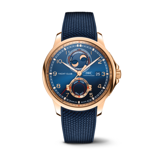 IWC Portugieser Yatch Club - Moonphase and Tide - Rose Gold - 44.6 MM - Blue Dial - IW344001