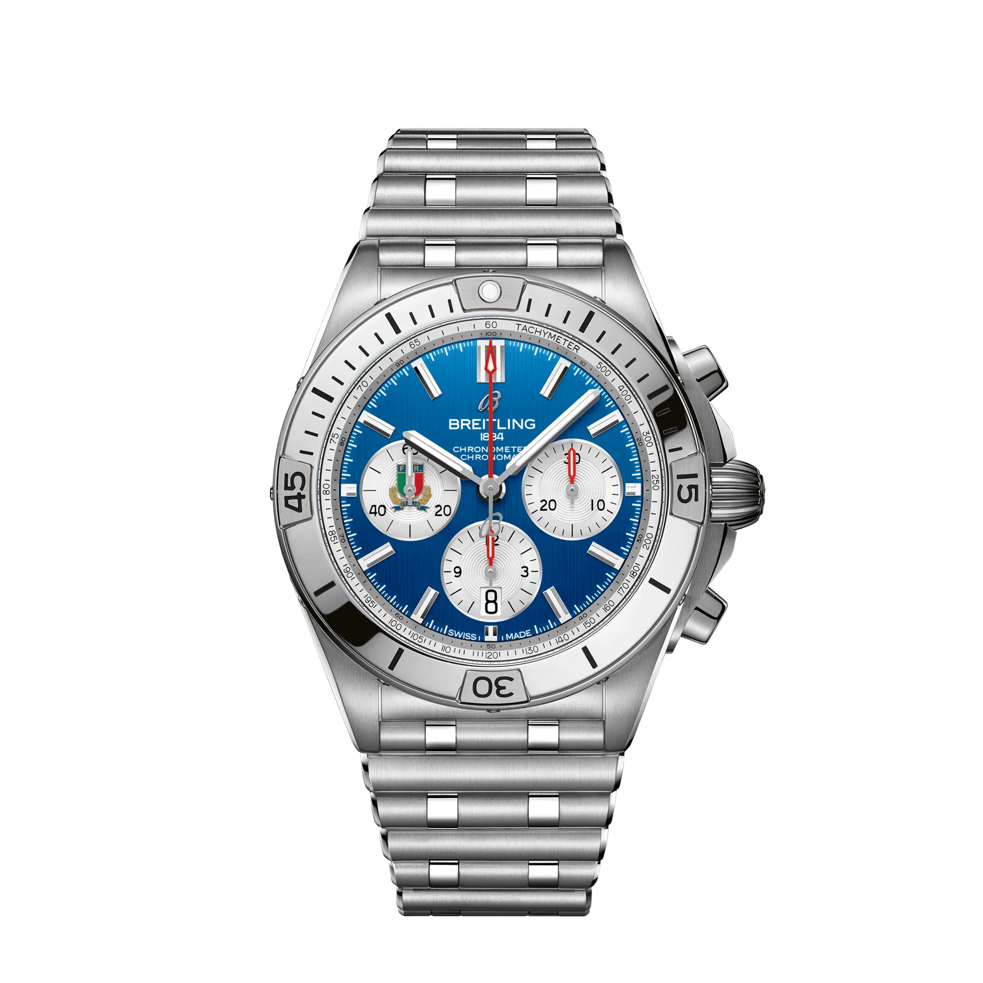 Breitling Chronomat Italy Stainless steel 42 MM - Stainless steel Bracelet - Blue Dial - AB0134A41C1A1