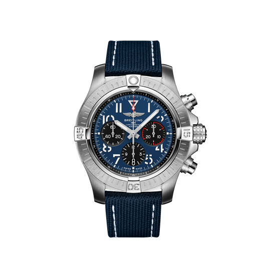 Breitling Avenger Stainless Steel 45 MM - Blue Calfskin Strap  - Blue Dial - AB01821A1C1X1