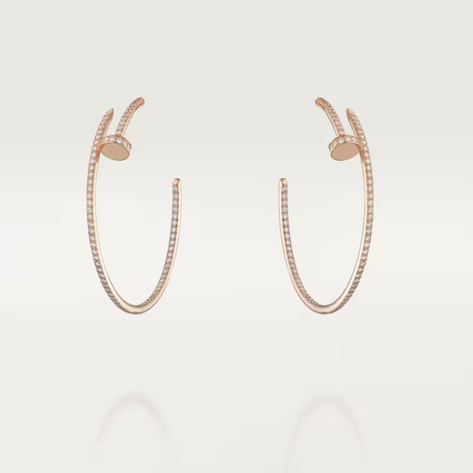 Cartier Juste Un Clou Earrings - Rose Gold - Diamonds - N8515009