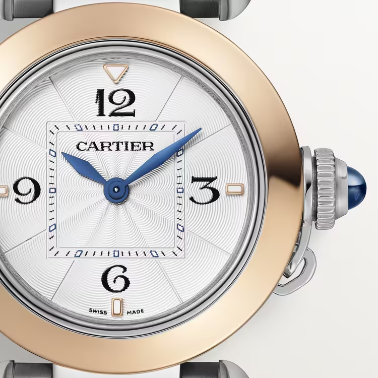 Cartier Pasha de Cartier Rose gold and Steel 30 MM - Rose gold and Steel Bracelet - Opaline Flinqué Dial - W2PA0007