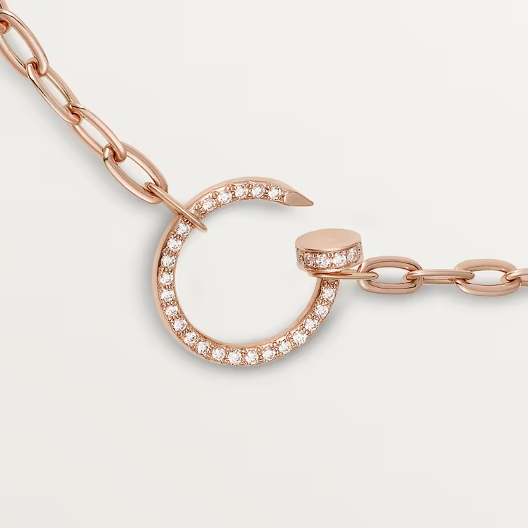 Cartier Juste Un Clou Necklace - Rose Gold - Diamonds - N7413500