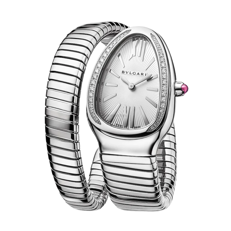 Bvlgari Serpenti Tubogas - 35 MM - Stainless Steel - Silver Opaline Dial - 101816