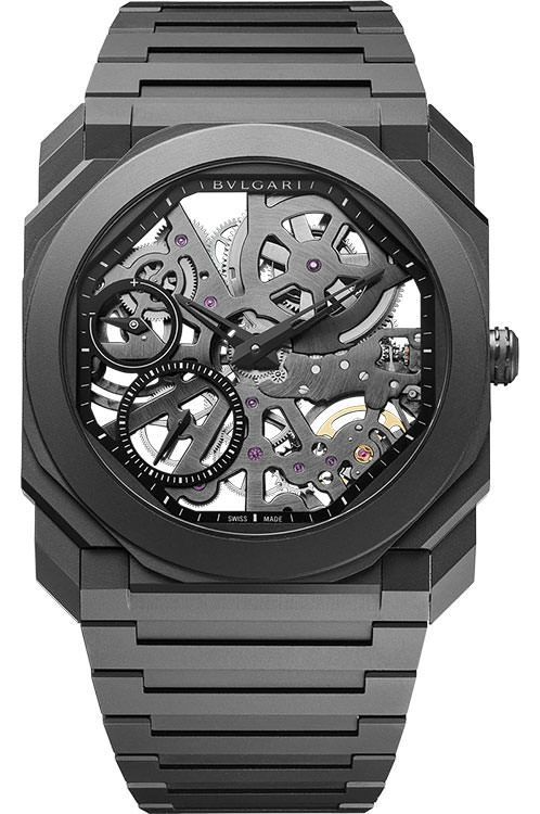 Bvlgari Octo Roma - 40 MM - Black Ceramic - Black Skeleton Dial - 103126