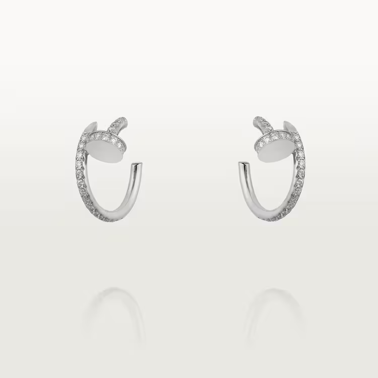 Cartier Juste Un Clou Earrings - White Gold Diamonds - B8301431