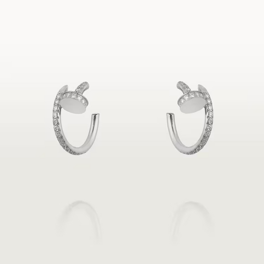 Cartier Juste Un Clou Earrings - White Gold Diamonds - B8301431