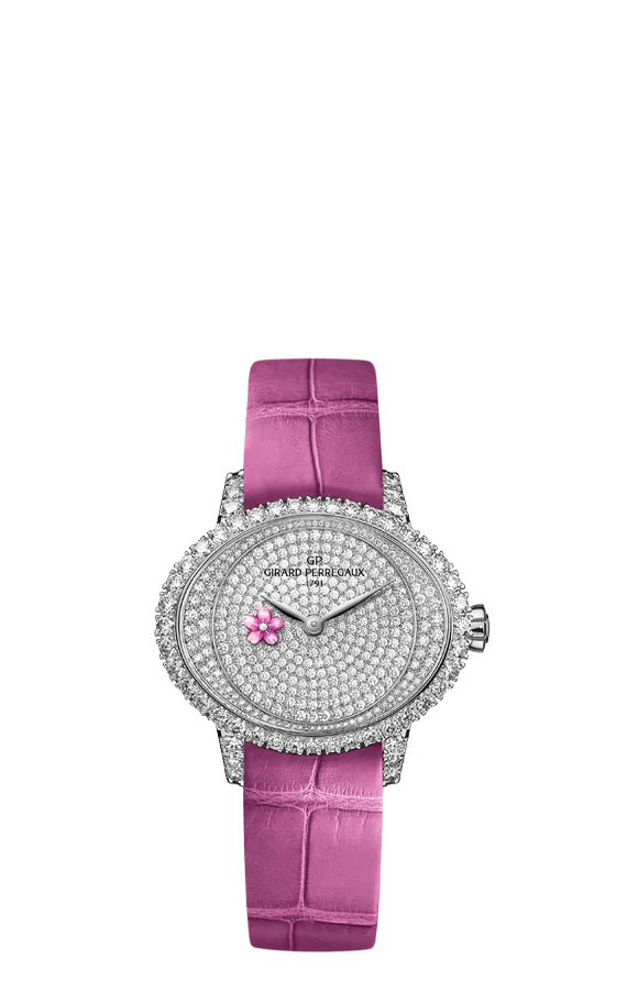 Girard-Perregaux Cat's Eye Plum Blossom Jewellery - 36.90 x 30.75 MM - White Gold - Diamond Bezel - Diamond Dial - 80498D53M7B1-BKLA