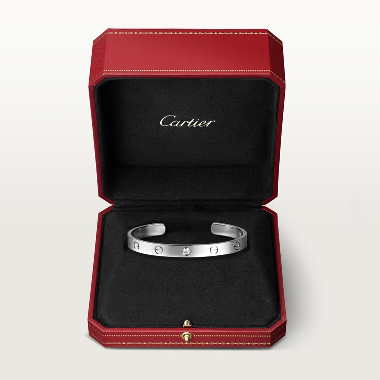 Cartier Love Bracelet Diamond - White Gold - B6029917