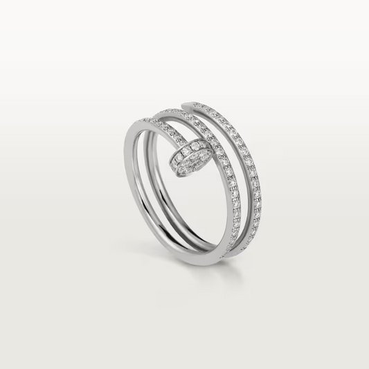 Cartier Juste Un Clou Ring - White Gold - Diamonds - B4211100