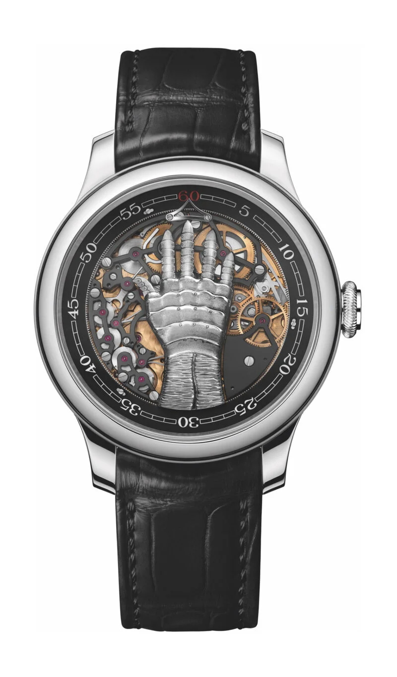 F.P. Journe Classique FFC Platinum 42 MM - Black Leather Strap - Silver Skeleton Dial - FFC