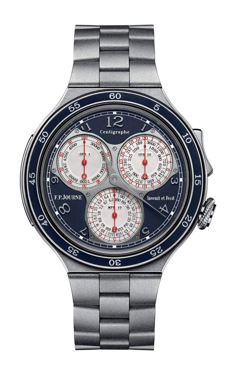 F.P. Journe Linesport Centigraphe Platinum 44 MM - Platinum Bracelet - Blue Dial - Centigraphe