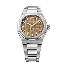 Girard-Perregaux Laureato Stainless Steel 38 MM - Stainless Steel Bracelet - Sunray Copper-Coloured With a Clous de Paris Pattern Dial - 81005-11-3154-1CM