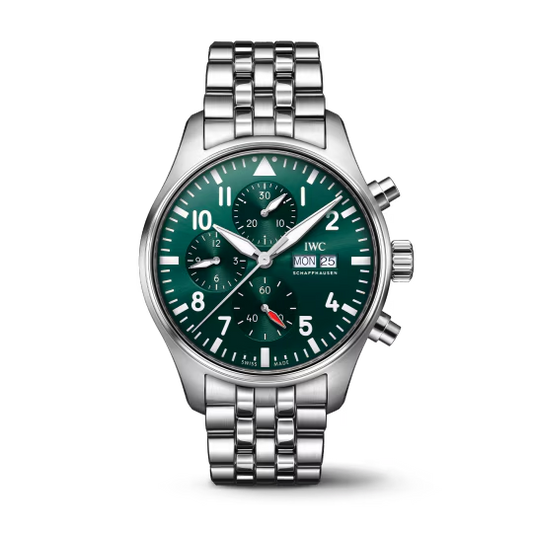 IWC Pilot's - Chronograph - Steel - 43 MM - Green Dial - IW378006