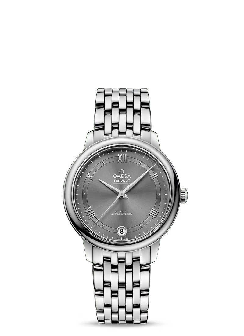 Omega De Ville Stainless Steel 32.7 MM - Stainless Steel Bracelet - Grey Dial - 424.10.33.20.06.001