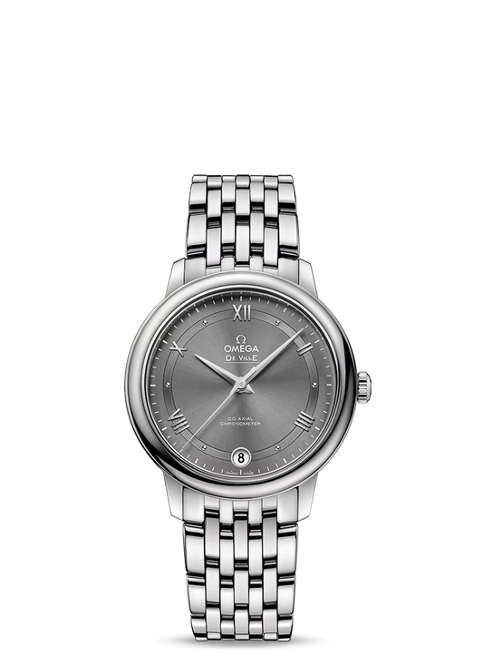 Omega De Ville Stainless Steel 32.7 MM - Stainless Steel Bracelet - Grey Dial - 424.10.33.20.06.001