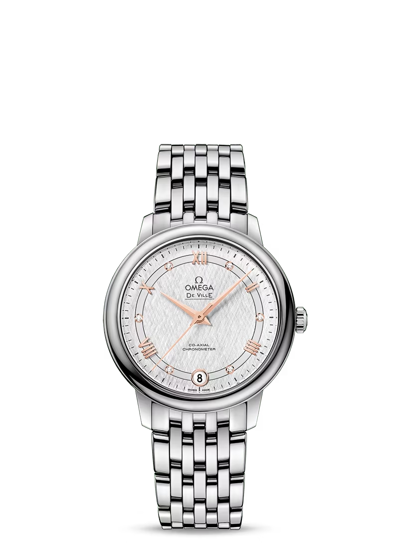 Omega De Ville Stainless Steel 32.7 MM - Stainless Steel Bracelet - Silver Dial - 424.10.33.20.52.001