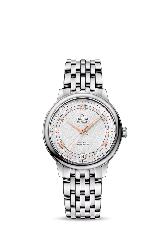 Omega De Ville Stainless Steel 32.7 MM - Stainless Steel Bracelet - Silver Dial - 424.10.33.20.52.001