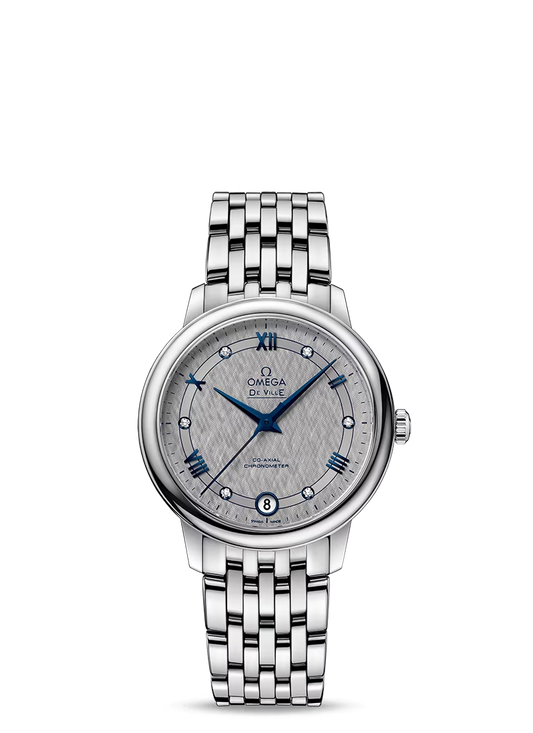 Omega De Ville Stainless Steel 32.7 MM - Stainless Steel Bracelet - Grey Dial - 424.10.33.20.56.002