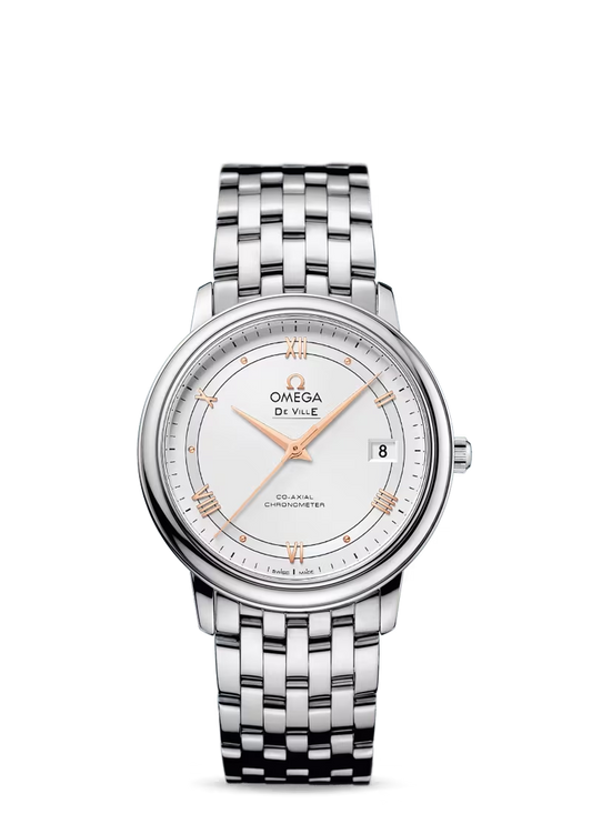 Omega De Ville Stainless Steel 36.8 MM - Stainless Steel Bracelet - White Dial - 424.10.37.20.02.002