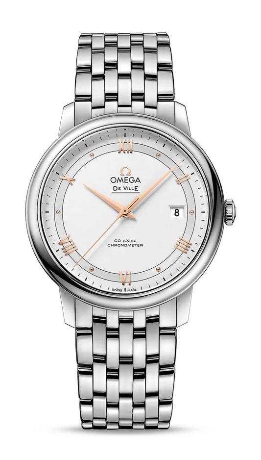 Omega De Ville Stainless Steel 39.5 MM - Stainless Steel Bracelet - Silvery Dial - 424.10.40.20.02.002