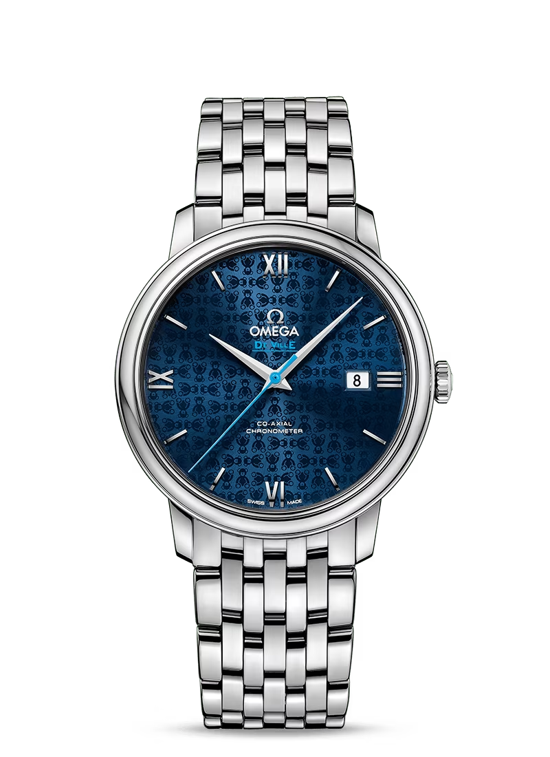 Omega De Ville Stainless Steel 39.5 MM - Stainless Steel Bracelet - Blue Dial - 424.10.40.20.03.003
