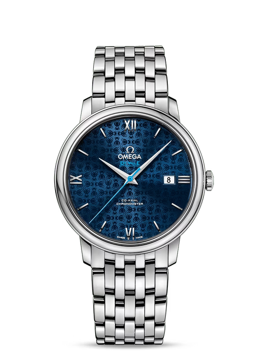 Omega De Ville Stainless Steel 39.5 MM - Stainless Steel Bracelet - Blue Dial - 424.10.40.20.03.003